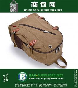 Adjustable Canvas Backpack Men Laptop Computer Package Daily Backpack Travel School Bag for Teenager