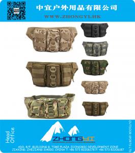 Airsoft Taktik Askeri 1000D Molle Utility Üçlü Kılıf Bel Çantası / Açık Hava Sporları Kamp Bisiklete binme Bel çantası