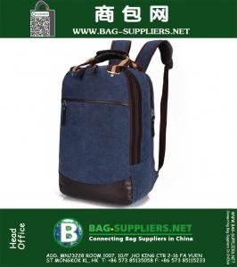 Mochila Para Estudiante Adolescente Paquete de la Escuela Hombres Lienzo Cuaderno Laptop Mochila Hombres Casual Senderismo Viajes Daypacks