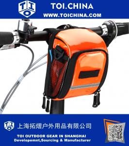 Bike Front Frame Bicycle Handlebar Pouch Bag Case Storage Cycling Sports Orange Bag