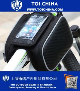 Bike Mobile Phone Double Frame Bag Top Tube Cross Bar Pannier Bag