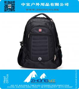 Black Business Backpack Male Swiss Military 15.6 Computer Bag Mochila masculino Orthopedic Backpack