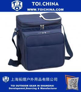Cestello da picnic blu isolato - Pranzo Tote Cooler Backpack Flatware Due posate