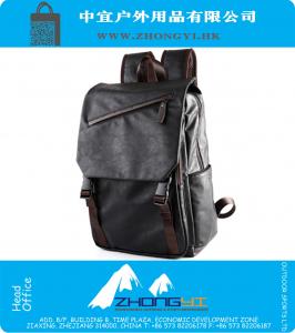 Brand Backpack Men Tactical Laptop Pu Leather Backpack Bookbag Men Mochila Travel Bag Outdoor Backpacks