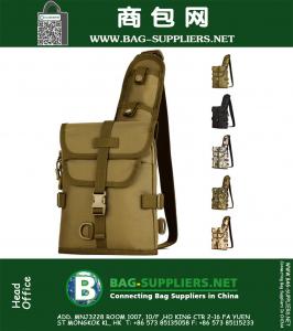 Borsa da campeggio Tactical Messenger Bag Molle Single Shoulder Cycling Pack petto militare camuffamento dell'esercito