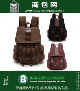 Canvas Backpack Sport Rucksack Military Satchel Hiking School Bag
