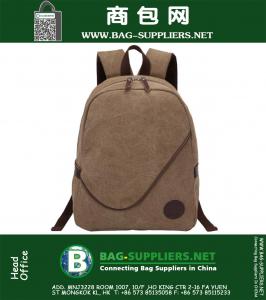 Bolso clásico de lona con varios bolsillos de algodón Mochila con bolsillos de viaje Mochila militar de color caqui