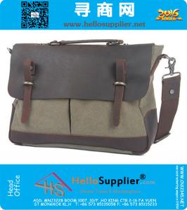 Casual Canvas Bolsa de viagem de couro para o ombro de couro Malas para homens