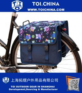 Classic Owls Double Pannier Bag Bicycle Cycle Bike Shopping Bag