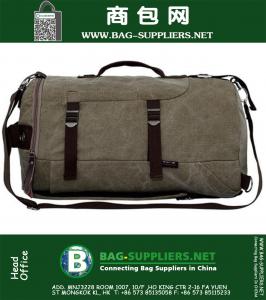 Saco de Duffle Saco de Desporto Masculino Bolsa de lona cilíndrica Moda preto Bolsa de ombro militar táctica