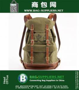 Expensive But Best! Retro Vintage BIG Swiss Army Military Canvas Backpack Rucksack Salt & Pepper Bag