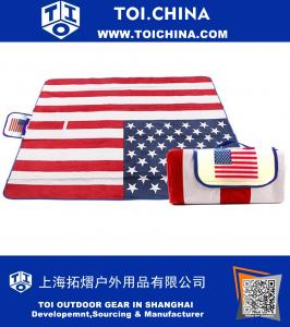 Extra Large American National Flag Outdoor Blanket