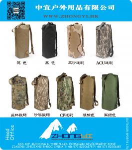 Moda Causal Camping y Senderismo Mochila Militar Army Camo Bags Tactical Wearable Nylon Barrel plegable Mochila