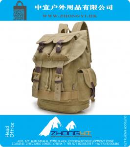 Hohe Qualität Militärische Taktische Taschen Rucksack Leinwand Vintage Schule Rucksäcke für Studenten Teenager Taschen Reise Wandern Tasche