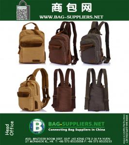 High quality multifunction men canvas school bag casual travel men's vintage backpack