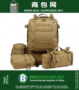 Senderismo Camping Mochilas Ployester Tela impermeable Mujeres Hombres Tactical Militar Mochila de viaje