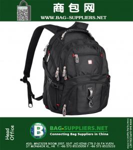 Ordenador portátil mochila portátil táctico militar de los hombres bolsa de viaje de deporte bolsas negras suizo bolso de las mujeres al aire libre mochila
