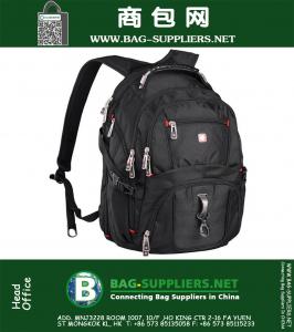 Ordenador portátil mochila portátil táctico militar de los hombres bolsa de viaje de deporte bolsas negras suizo bolso de las mujeres al aire libre mochila