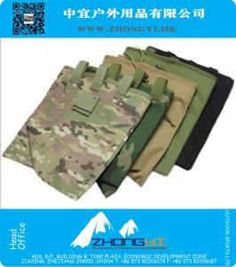 Grote Capaciteit Militaire Tactische Airsoft Paintball Jacht Opvouwbare Mag Recovery Dump Pouch W / Molle Belt Loop