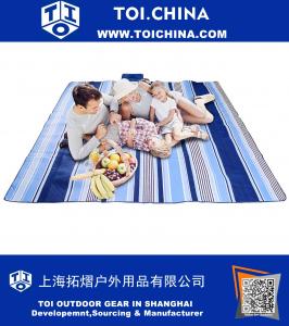 Large Outdoor Picnic Blanket,Waterproof Backing 200 x 200cm Oversized Soft Fleece Material Camping Tote Mat