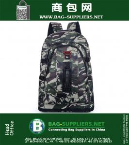 Gran vendimia de camuflaje bolsa de lona de la mochila de la escuela militar mochila vintage para hombre mochila de caza casual mochila
