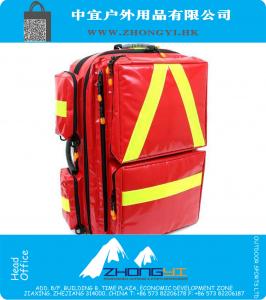 Large size Medical Backpack Red Water resistant PVC