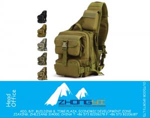 MOLLE System Single Hombro Sling Pecho Bolsa Caza Heavy Duty Carrier táctico de supervivencia deportiva Military Carry Bag