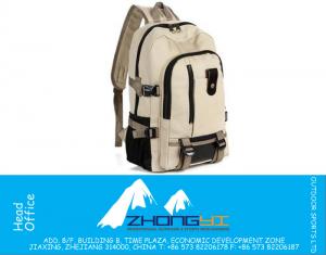 Männlicher Rucksack der Art und Weise beiläufiger Segeltuchrucksack mittlerer Schultaschenreisetasche mit hoher Kapazität