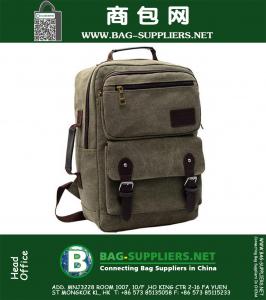 Men's Casual Vintage Canvas Backpack Outdoor Hiking Camping bag Back Pack Casual Sport Rucksack School Backpack for Teenager