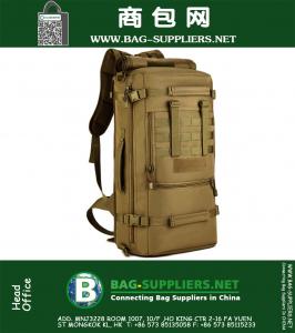 الرجال العسكرية التكتيكية حقائب 50l متعددة الاستخدام التمويه الظهر النايلون للماء التنزه التخييم حقيبة الكتف محمول