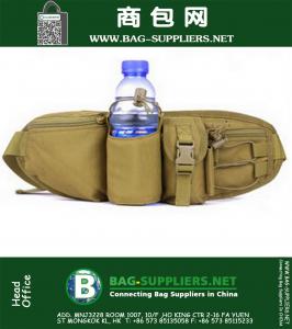 Bolsos militares de la cintura de los hombres 1000D Nylon al aire libre cintura paquete Hombres Deportes paquetes ejército negro bolsillo múltiple botella de agua paquete de la cintura