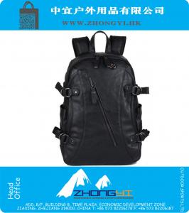 Hombres mochila bolso de cuero de moda ocio viajes al aire libre bolsa de montañismo mujeres deporte acampar mochila bolso táctico