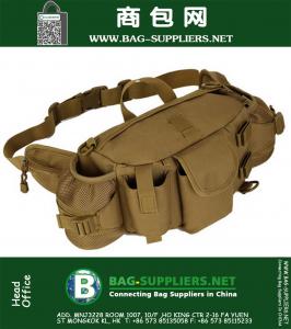 Men Double Kettle Saco de cintura de nylon Bolsa de mensageiro portátil ao ar livre Homens Sports Sacos de telefone celular Army Tactical Water Pack