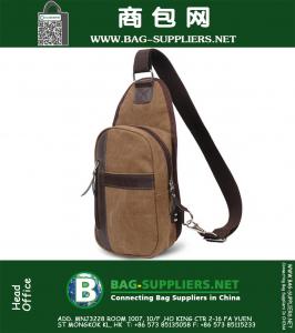 Men Military Messenger Bag Casual Outdoor Travel Rucksack Hiking Sport Chest Bag Canvas Small Crossbody Shoulder Back Pack