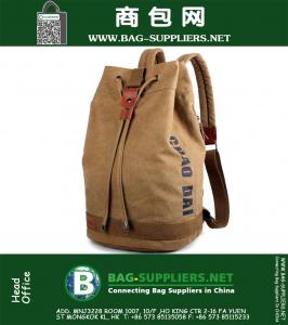 Men Vintage Canvas Backpack School Bags Large Capacity Travel Camping Bag 14 inch Laptop Rucksack