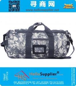 Homens Mulheres Molle Shoulder Crossbody Barrel Pack Militar Tactical Duffle Bag Outdoor Sport LuggageTravel Bags