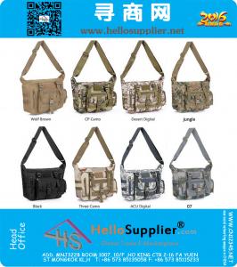 Mens Messenger Bags A4 14 polegadas Laptop Shoulder Bag Caça Range Soldier Tactical Bag Heavy Duty Carrier Satchel Military Bag