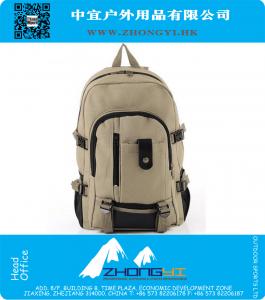 Mens Outdoor Sports Leisure Bag Canvas Militar Laptop Grande capacidade Backpack Sacos de ombro School bag For Teenager