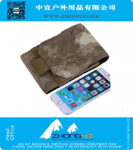 Saco de telefone celular ao ar livre MOLLE Army Camo Camouflage Bag Hook Loop Belt Pouch Holster Cover Case para Multi Phone