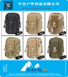 Molle Military Tactical Gear Waist Bag Homens EDC Army Fanny Pack Casual Telefone celular Belt Bag Outdoor Travel Sport Waist Pack