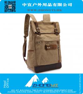 Multifunktionale Vintage Pure Canvas Taschen für Frauen und Männer Computer Laptop Reisetaschen Rucksack