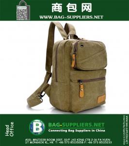 Multi-Pocket Canvas Rucksack Frauen Armee Mode Militär Rucksack Multifunktions-Sport und Reisen Mini-Taschen