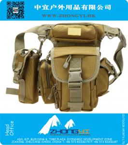 Multi-Purpose Fishing Tackle Bag Leg Taille Pack Pole Package Messenger Bag Taille Pouch Carrier Bag Armée Tactique Pack 4 Couleurs