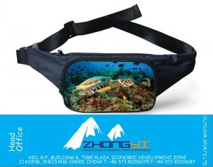 Novelty running waist bag for men cute animal dolphin fanny pack casual outdoor sport money belt waist pack military equipment