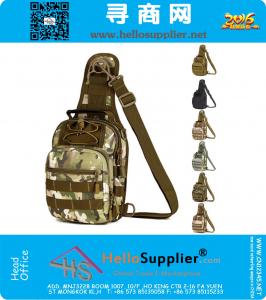 Nylon Molle Chest Pack Cross Body Sling Único Shoulder Sports Bag Para Pesca Camping Equipment Outdoor Hunting Cycling