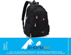 Nylon Swiss Army male mochila de negocios casual para hombre mochileando bolsas de viaje portátil al por mayor negro mochila a prueba de agua