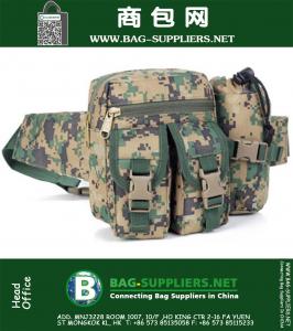 Bolsa de Camping de Deporte al aire libre Ejército Táctico Mochila de Nylon Ciclismo Hombres Mochila de Viaje Senderismo Bolsillos Escalada Running Pecho Pack