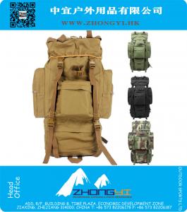 Outdoor Sport Military Style Climbing Camping Hiking Wild Survival Tactical 600D 65 L Camouflage Solider March Backpacks