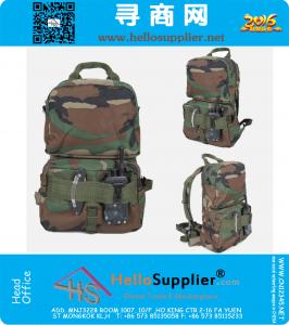 Outdoor Tactical Gear Military Multifunctional Nylon Molle Backpack, Hand Water Bag Pouch Pack Camouflage dropship