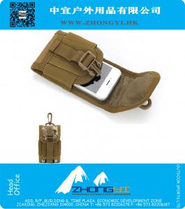 Outdoor Tactical Mobile Phone Canvas Bag Oxford Loop Belt Cellphone Hook up pockets Pouch Military equipment bag